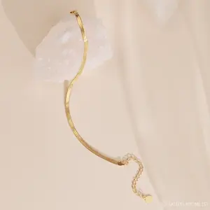 Herringbone Anklet by Caitlyn Minimalist