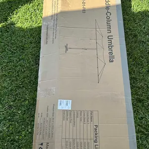 【summervibes】15FT Large Patio Umbrella,Outdoor Double-Sided Rectangle Umbrella with Crank,Patio Umbrella for Pool Lawn Garden Backyard