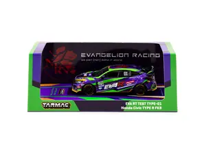 Tarmac Works 1:64 Scale Die Cast Honda Civic Type R FK8 EVA Racing Car Evangelion Racing Edition Limited Production 2024