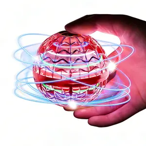 Gesture Control UFO Flying Ball - LED Fidget Drone for Stress Relief & Focus | Auto Return Hand Motion Sensing Toy | Indoor Outdoor Hover Games for Kids Teens Adults | Birthday Gift | Party Beach Camping Fun Neon