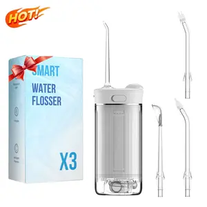 X3A Retractable Water Flosser with 4 Nozzles - 50-130PSI Pressure 1100mAh Battery  Type-C Charging  230ML Water Tank  Professional Teeth Cleaner for Braces  Implants & Sensitive Gums