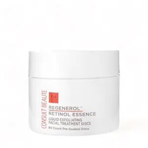 Regenerol, Retinol Essence Exfoliating Treatment Discs, Texture Refining & Micro-Exfoliating Serum Pads, Anti-Aging Skincare, 60-120 Pre-Soaked Discs