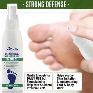 Tea Tree Foot Spray | Kills Fungus & Odor Fast | 98% Odor Elimination | Repairs Cracked Heels | Moisturizes Dry Feet | Quick-Dry & Clinically Tested Antiseptic for Foot & Nail Care
