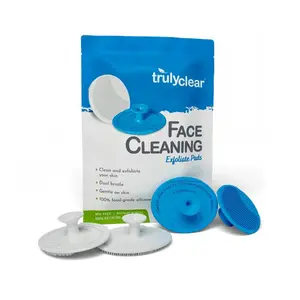 Truly Clear Silicone Cleansing Pads - Gentle Pore Care, Food-Grade, Reusable, BPA-Free, Exfoliate & Cleanse, 100g Each, Makeup Remover