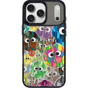 THE HOOD Atom Family GoldenSnap Magnetic Interchangeable Protective Phone Case Compatible with MagSafe, Cute Pink Heart & Bow Print Case for iPhone 17 Pro Max / iPhone 17 Pro / 17 / Air / 16 Pro Max / 16 Pro / 15 Pro Max / 15 Pro