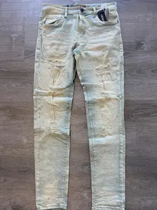 Arketype - Rip and Repair Rhinestone Denim P547 Vanilla