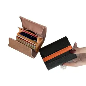 Top Grain Cowhide Leather Multi - Slot Organizer for Cards, Home and Office Storage