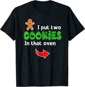 Mens Christmas Expecting Twins Dad To Be Pregnant Wife T-shirt - Tatyanata Shop 53B07JHB7K8N