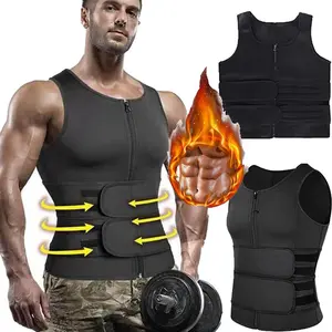 Men's sports shapewear, chloroprene rubber, European and American plus size waist cinching vest, fitness waist protection corset