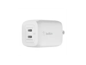 Belkin  BoostCharge Pro Dual USB-C GaN Wall Charger with PPS 65W WCH013DQWH