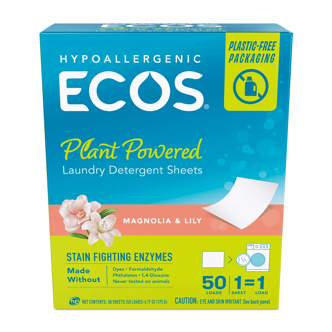 ECOS Laundry Detergent Sheets – Magnolia & Lily 50 Sheets