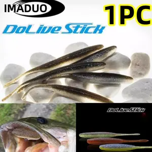 Soft Bait Doliv Lure Stick Tail Wiggling Fishing Lure, High Density Lead-Free Soft Worm Bass Bait, Submerged Fishing Gear