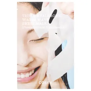 CosRx Triple Hyaluronic Water Wave Beauty Sheet Mask, 1 Sheet, 0.67 fl oz (20 ml)