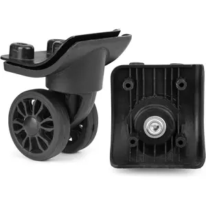 1 Pair Luggage Wheels Replacement Black Double-Row Suitcase  Caster Trunk Wheel Luggage Suitcase Trolley