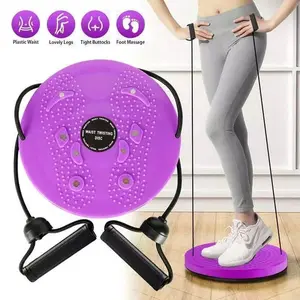 Magnetic Slimming Twisting Disc with Resistance Bands - Adjustable Silent Waist Trimmer Board for Home Fitness, Cardio, Abs Workout & Body Shaping.