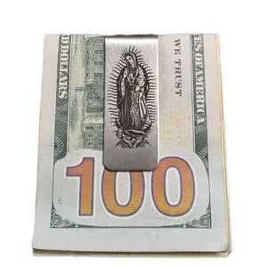 Virgin de Guadalupe Stainless Steel Money Clip Wallet