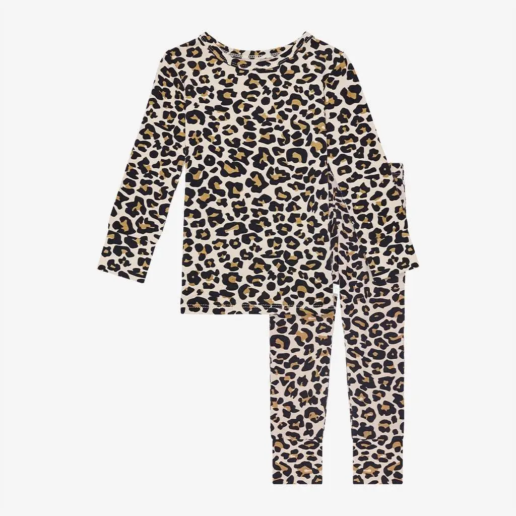 Lana Leopard Tan Long Sleeve Classic Pajama Set