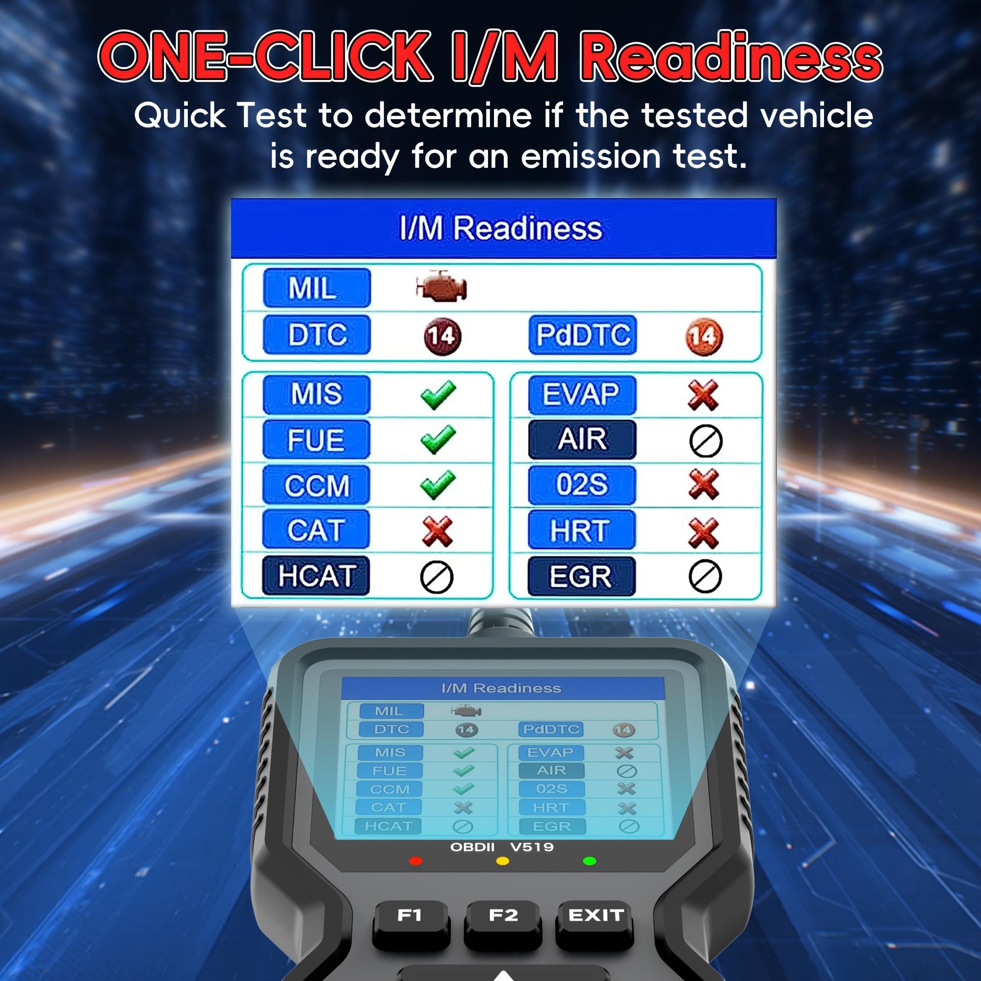 V519 New OBD2 Car Scanner Diagnostic Tool Code Reader, Car Voltage Tester, Engine Fault Code Scanner, Diagnostic Tool, Compatible with OBDII Protocol Vehicles.