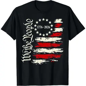 100% Cotton 250 Years America Anniversary 250th Independence Day Freedom T-Shirt