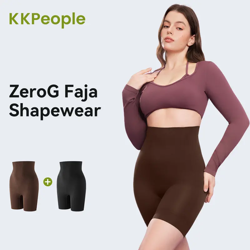 (KKPeople ZeroG Faja Shapewear) Tummy Control Pants for Women Butt-Lifting Shapewear, Sexy and Comfortable High-Waist Body Sculpting Garment Womenswear Compression