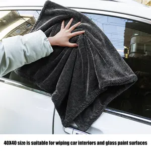 Extra Large Microfiber Car Drying Towel (1300 GSM, Twisted-Loop) – 16"x16" / 24"x36", Super Absorbent, Double-Sided, Quick-Drying & Soft, Scratch-Free One-Pass Cleaning for Premium Car Paint & Auto Detailing Gear