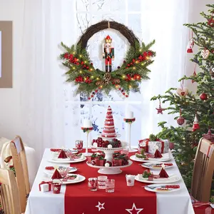 Optimized title (90 chars):   "24" Christmas Wreath with LED Lights, Nutcracker & Berry Decor, Battery Operated"   (89 characters)   Key elements preserved:   - Size (24")   - Product type (Christmas Wreath)   - Key features (LED Lights, Nutcracker &