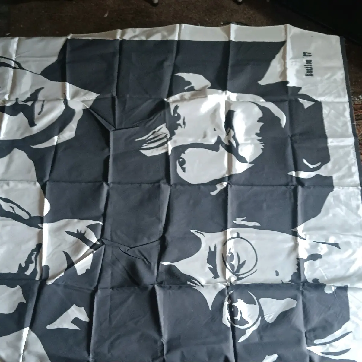 Vintage 1970s HUGE 52x42” Beatles White Album Free Lance Sales Tapestry STUNNING Living Room