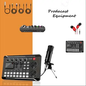 Podcast Equipment Bundle, BM800 Podcast Microphone Bundle with F998 Voice Changer, Condenser Microphone Recording Studio Package for Podcasting Live Streaming Singing