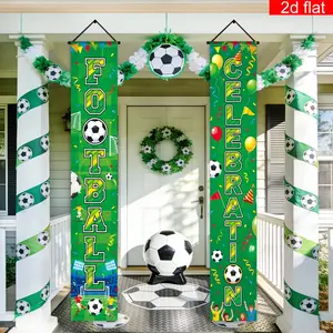 Football Party Banner, Background, Football Theme Birthday Decoration, Indoor Outdoor Use, Polyester Material, Dl-567 Model