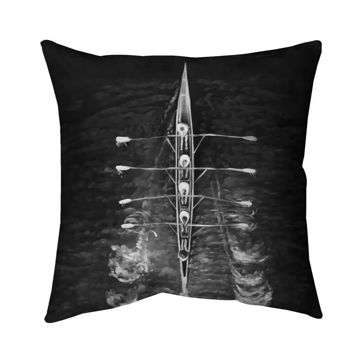 212 MAIN Creative Decorative Cushion - 26x26 in Double-Sided Boating Theme Print Pillow, Soft Indoor Home Textile Furnishing