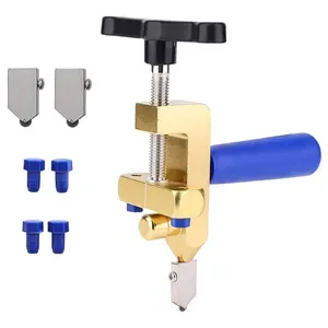 Manual Tile Cutter, 2 in 1 Glass Tile Cutter, Manual Breaking Pliers with 3-15 mm Tungsten Steel Blades, Tile Cutter Hand Tool for Home DIY Cutting Glass, Mirror, Glazed Tiles