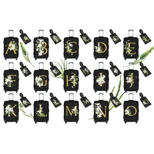 Travel Suitcase Protector Elastic Protective Washable Luggage Cover With Concealed Zipper Suitable letter letter A-Z