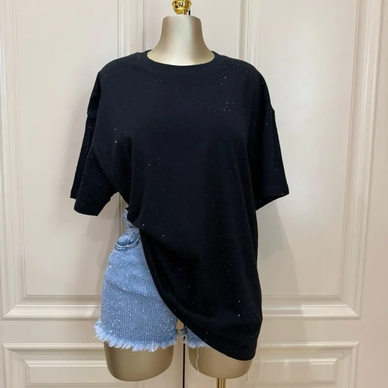 Lilian Oversized Rhinestone Tshirt