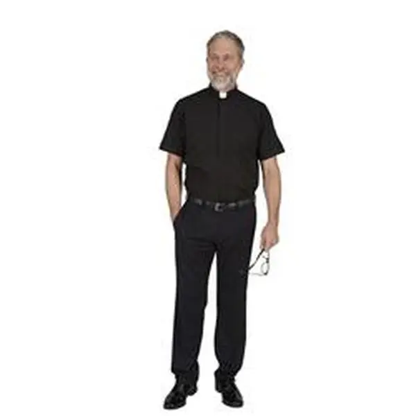 CBCS 224BLK19- Summer Comfort Short Sleeve Clergy Shirt, Black - 19 in.
