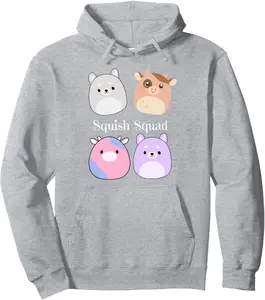 Squish Squad! Stuffed Animal Mallow Plush Collector Soft Toy Pullover Hoodie
