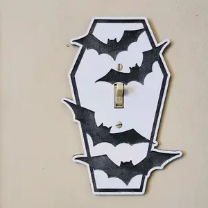 Bat Coffin Light Switch Cover