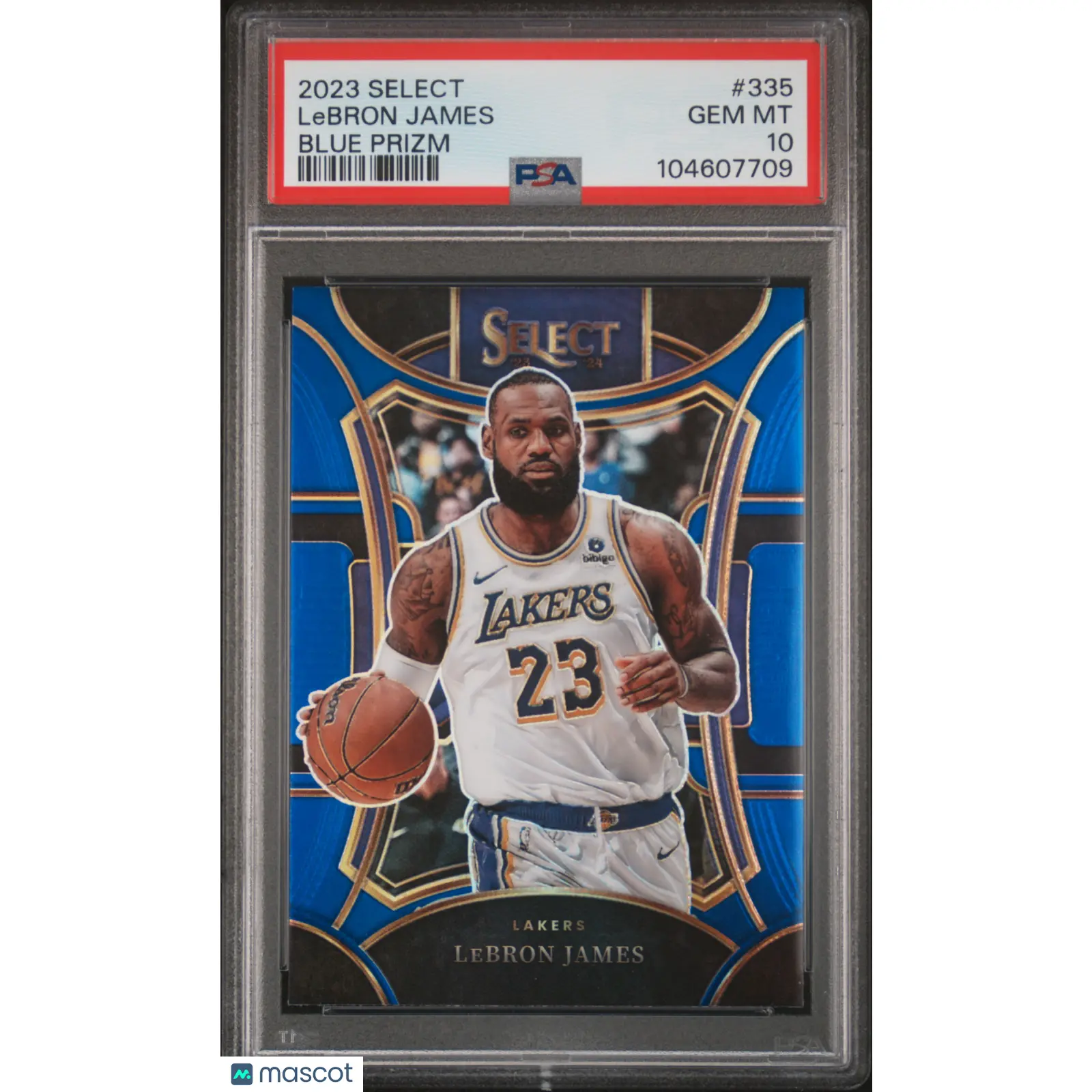 2023 PANINI SELECT BLUE PRIZM #335 LEBRON JAMES PSA 10