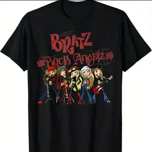 Bratz Rock Angelz T-Shirt - Pure Cotton, Soft, Breathable, Casual & Versatile for Halloween, Christmas (Couple Outfit) Menswear Top