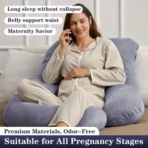 TTZZ U-Shape Full Body Pregnancy Pillow with Removable Cooling Cover for Sleeping - Maternity Pillow and Must-Have for Adults