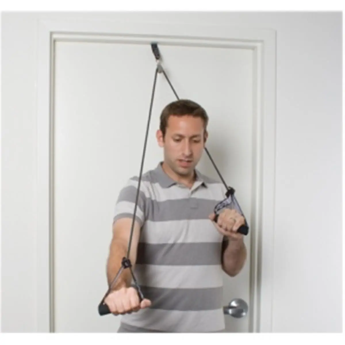 212 MAIN Cando Shoulder Pulley Set (5-Piece) - Door Mount, Swivel Pulley, Easy Installation, Includes Tubing & Handles, for Shoulder Rehab, Range-of-Motion Improvement, Fitness Weight Training