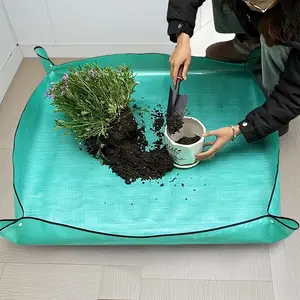 Waterproof Gardening Plant Mat, Turquoise Color Durable Easy Clean Soil Mix Pad, Indoor Outdoor Use, Perfect for Succulents Flowers Vegetables
