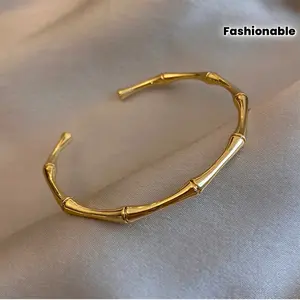 Fashion Adjustable Bamboo Bracelet Jewelry, Single Piece, Stylish Handmade Accessory, Perfect Gift for Women & Girls
