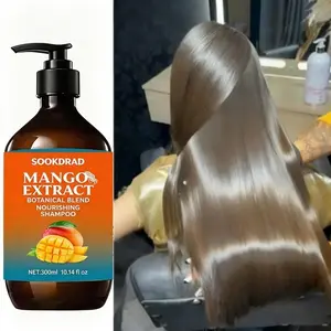 Moisturizing Fruit Scented Shampoo, Mango Extract, Natural Plant Blend, Smooths Hair, Brightens Hair, Unisex, 300ML, for Frizzy Hair, Daily Use