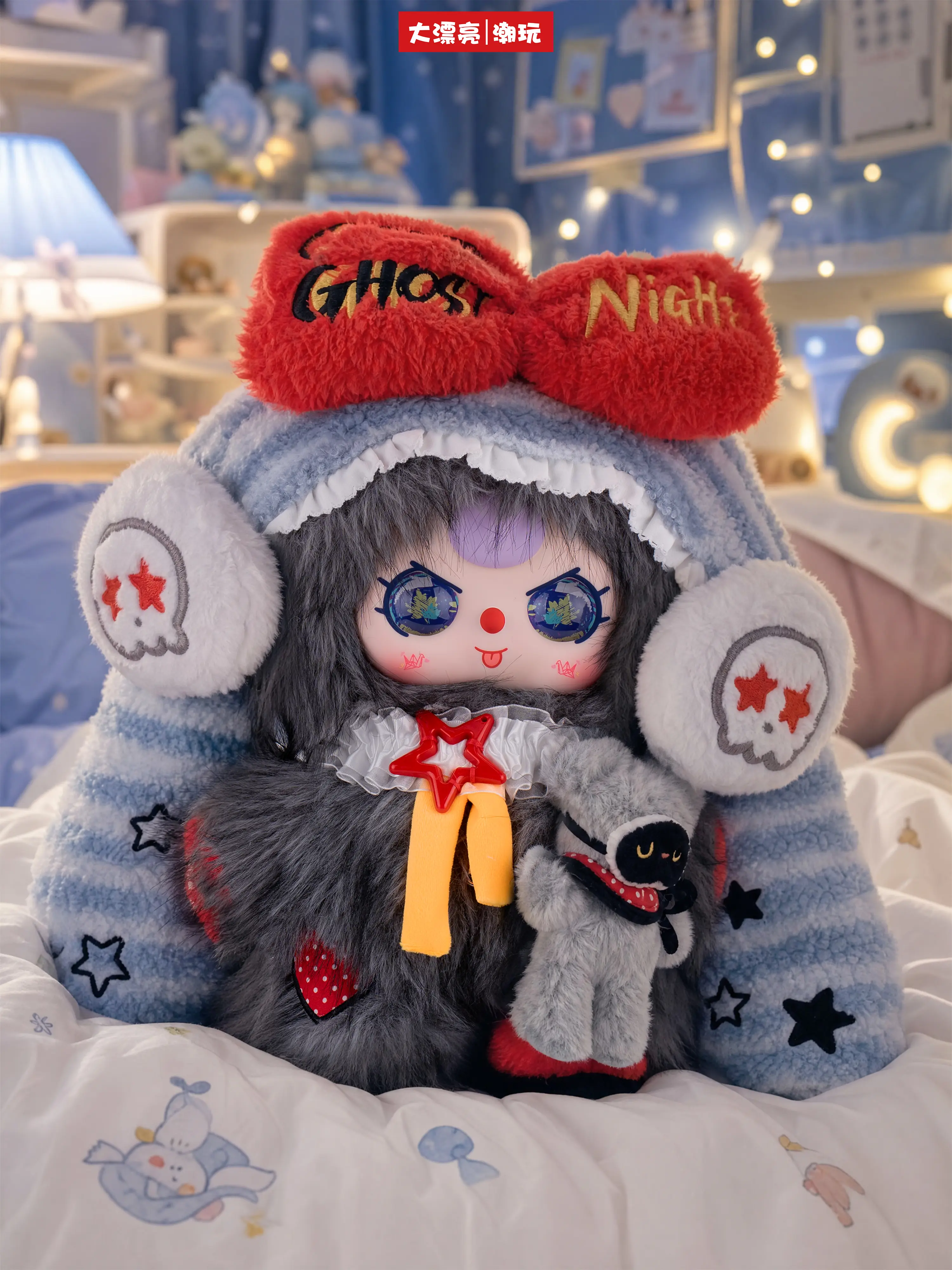 BB3（015）BabyThree-The Moon Is Also Asleep 400% Series Blind Boxes Plush Collectibles