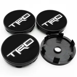 4PCS 60mm Car Styling Wheel Center Cap Hub Replaced Covers Badge Sticker For Toyota TRD Corolla Avalon Supra Yaris Prado Prius Rav4 Camry GR Wheel Decal Sticker For Cars