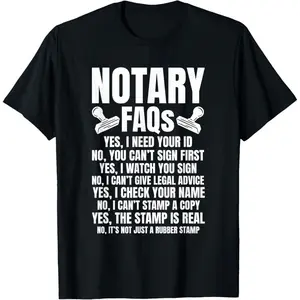 Notary PublicMen Women  T-Shirt