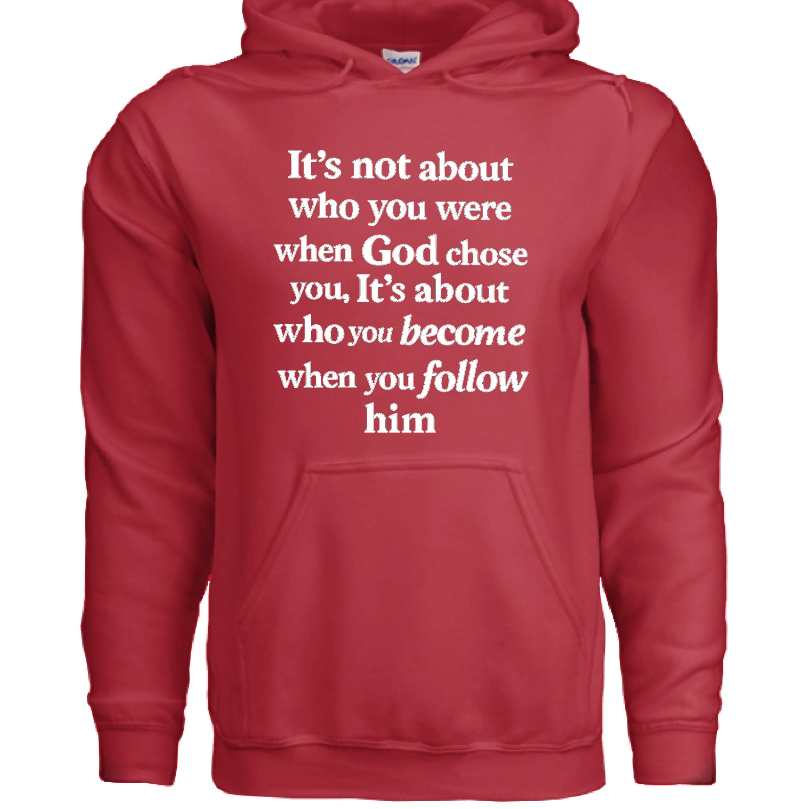 "Follow Him" Gildan G185 Adult Heavy Blend 50/50 Hood