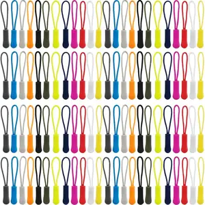 132 Pcs Zipper Heads -12 Vibrant Colors, 0.31inch*2.5inch Durable Replacement Slider, Suitable for Drawstring Bags, Suitcases, Backpacks, Clothing, Handbags, Fashionable Zipper Heads luggage backpack pull replacement