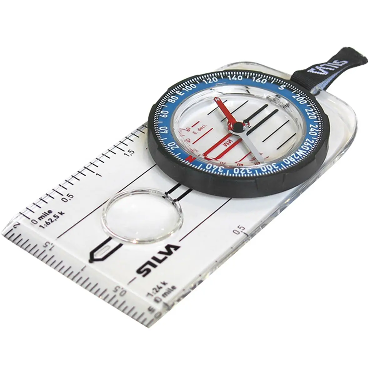 Silva Explorer 2.0 Rugged Analog Compass - Illuminated Dial, Magnifying Lens, Long Base Plate for Hiking / Light Outdoor Activities, Analog Compass Compasses
