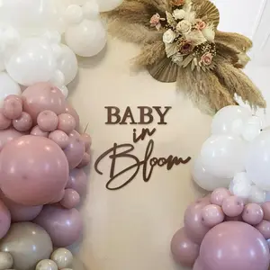in Bloom Sign, Brown Felt Letter  Shower Sign  in Bloom Party Decor Backdrop for Boy or Girl  Shower  1st Birthday - Brown